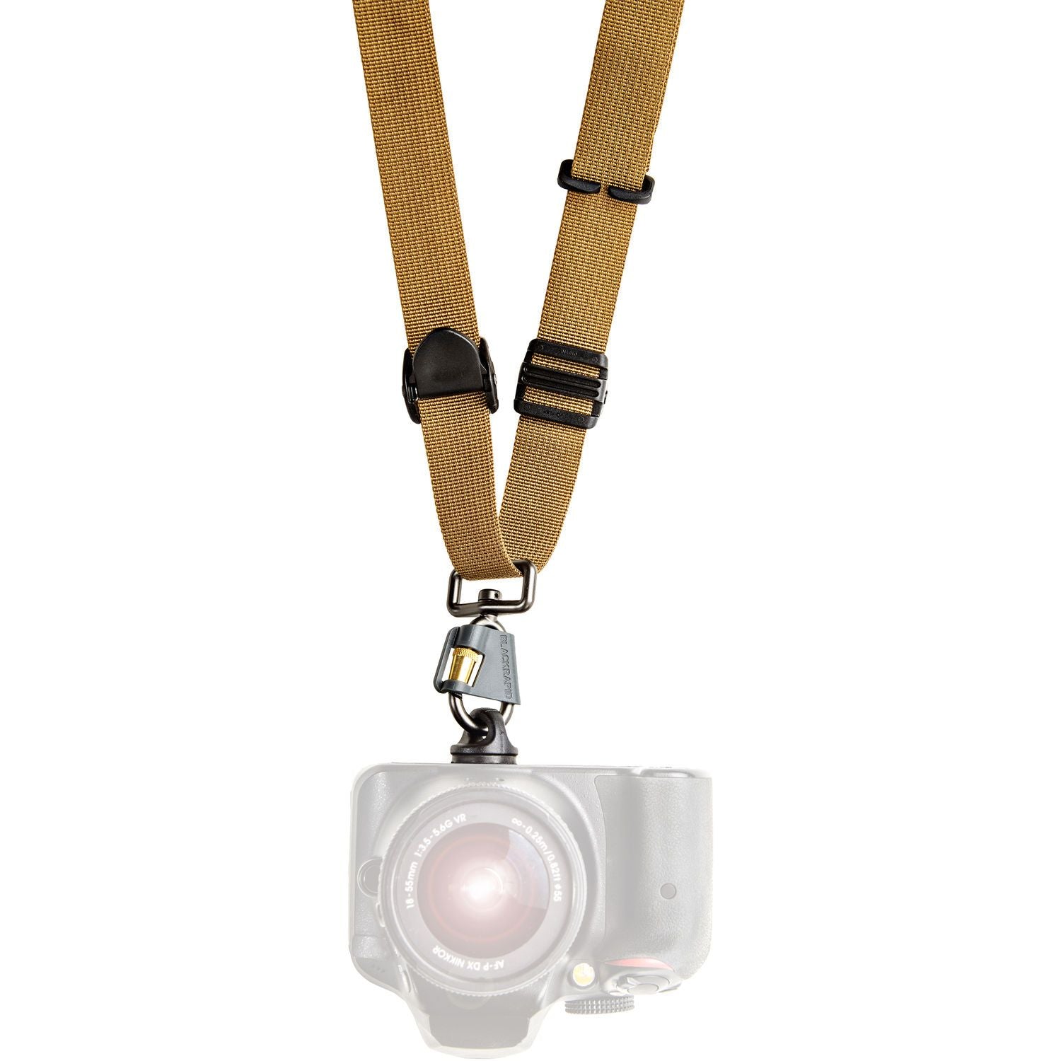 BlackRapid Sport X Coyote Camera Sling Strap - Comfortable & Adjustable DSLR/Mirrorless Camera Neck Strap for Photographers - Perfect for Outdoor, Travel & Event Photography