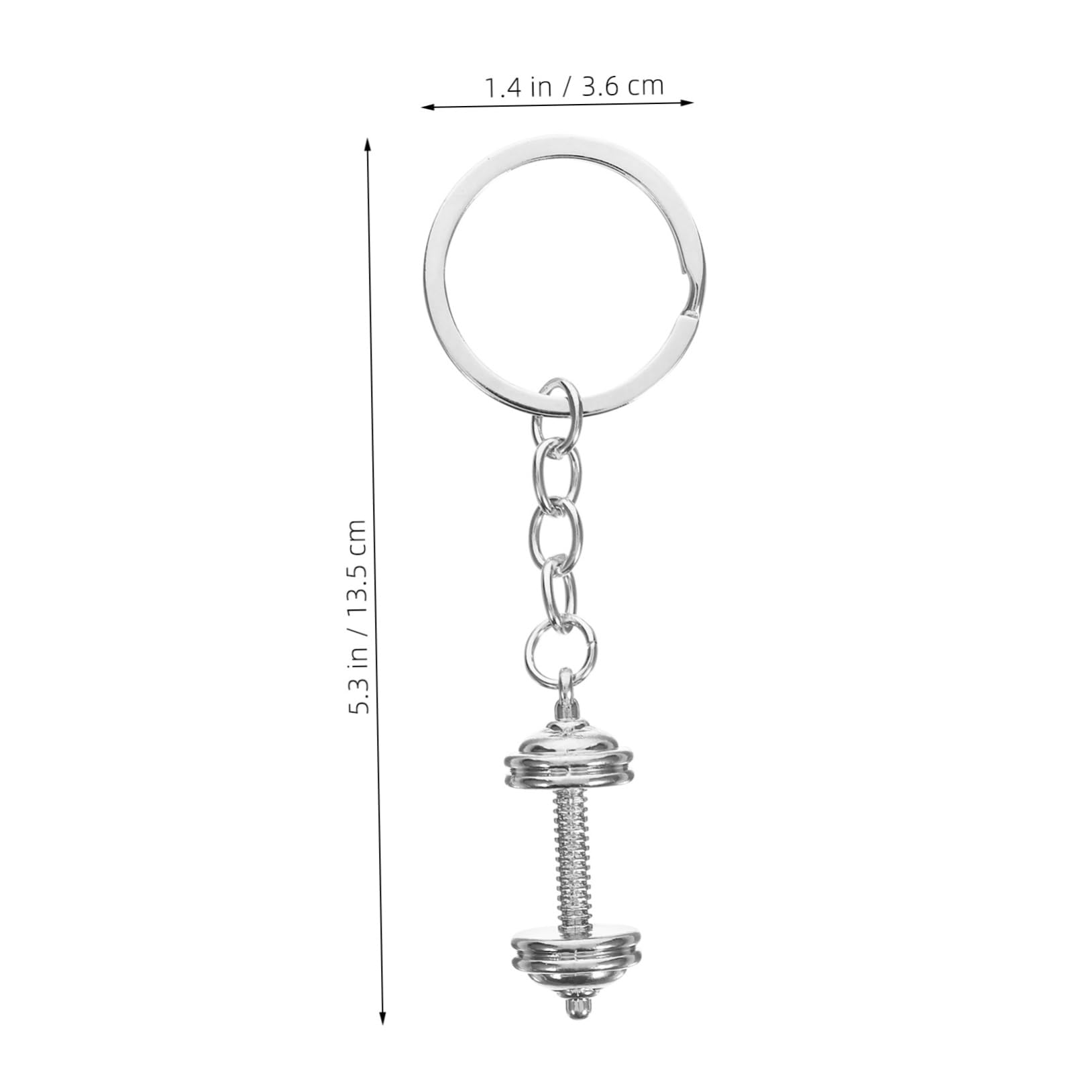 GAROZATION Dumbbell Keychain - Zinc Alloy Sports Keyrings for Gym, Fitness Enthusiasts & Handbag Accessories - Perfect for Workout, Sports & Everyday Carry