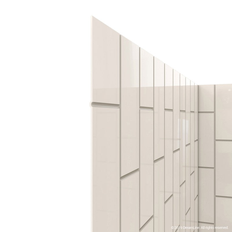 DreamLine QWALL VS 32-36 Inch Frameless Shower Enclosure Kit - Acrylic Backwall with Clear Glass (41.5