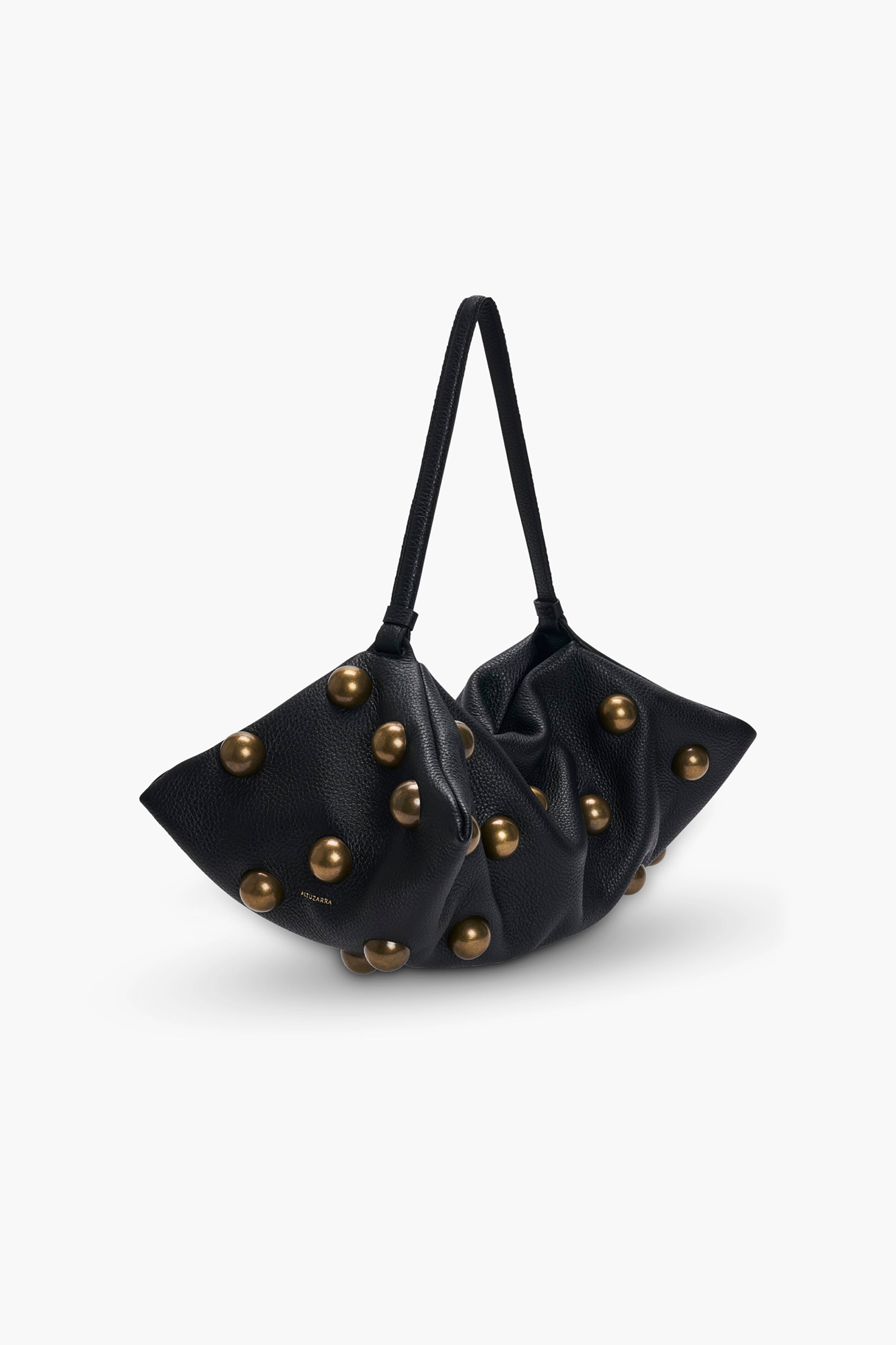 Origami Foldable Handbag with Black Studs - Stylish & Compact for Travel, Work & Evening Out