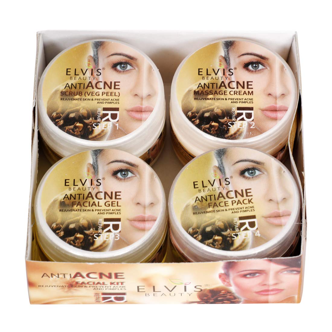Elvis Beauty Anti Acne Facial Kit - 200g Skin Rejuvenation Treatment for Clear & Glowing Skin | Perfect for Daily Skincare Routine & Acne-Prone Skin Care