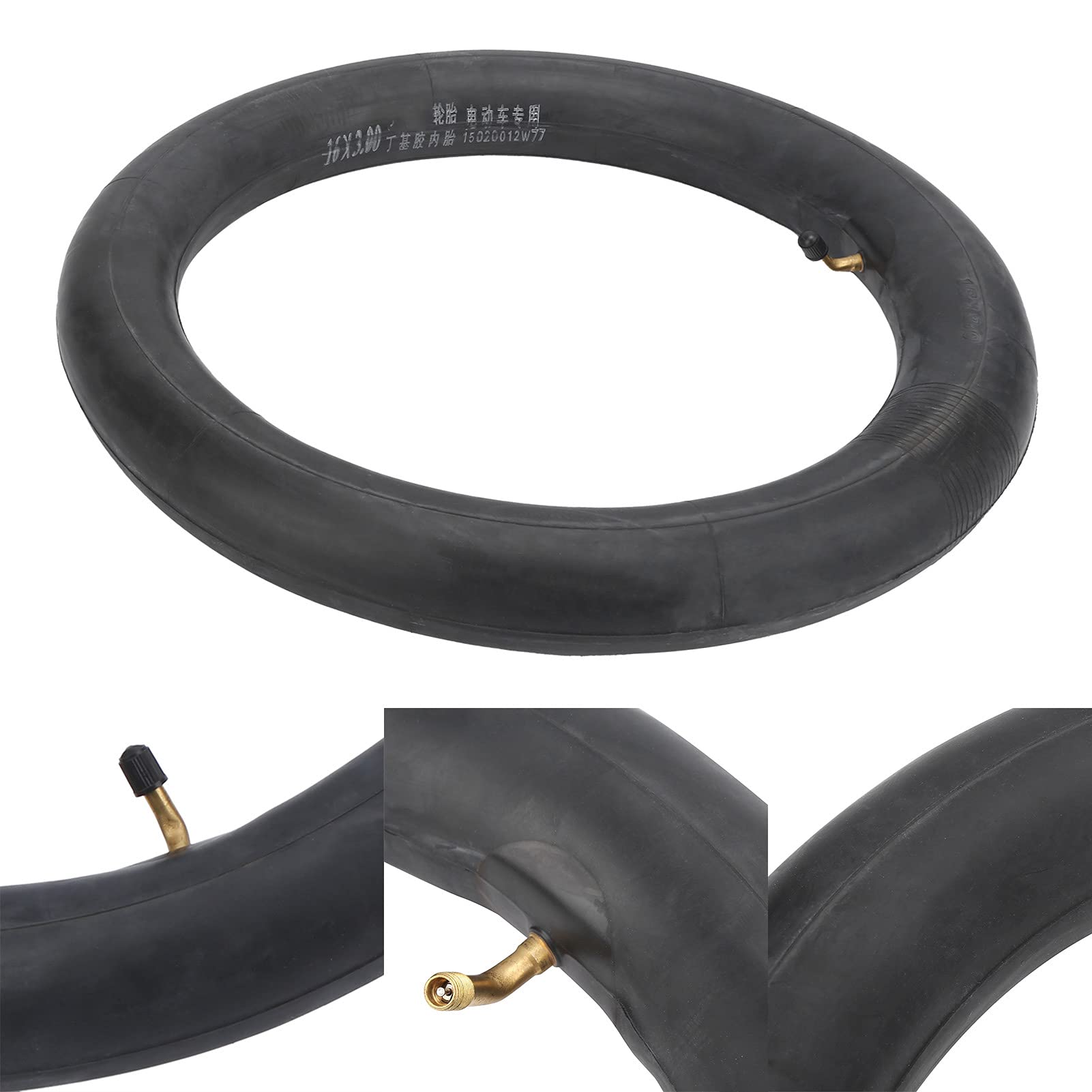 16x3.0 Inch Electric Bike Inner Tubes with Bent Angle Valve - Thickened Rubber for E-Bikes, Mountain Bikes & Commuter Bikes - Perfect for Off-Road, City Riding & Long-Distance Cycling