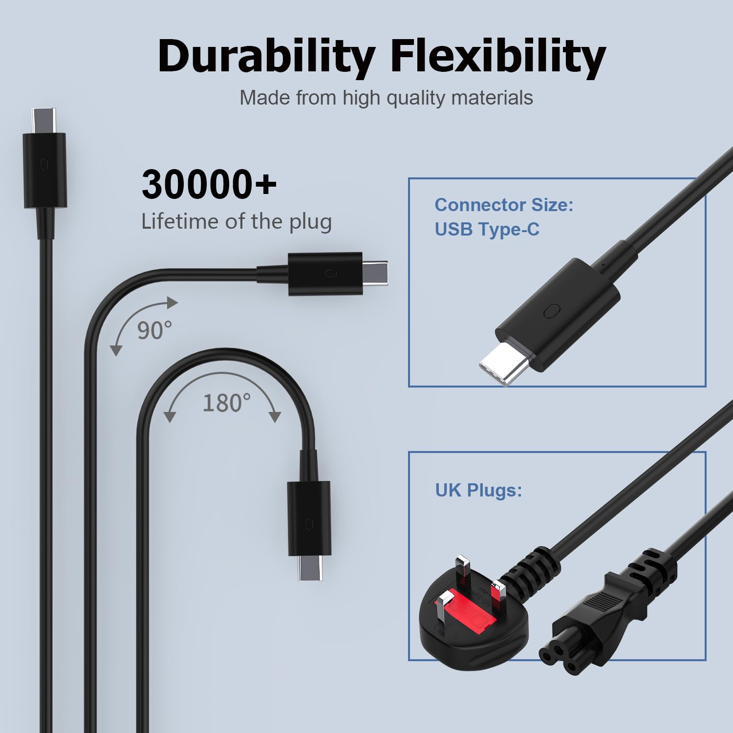 130W USB C Laptop Charger for Dell XPS 15/17 & Precision Series - 20V 6.5A Type C Power Adapter with Fast Charging - Perfect for Home, Office and Travel Use