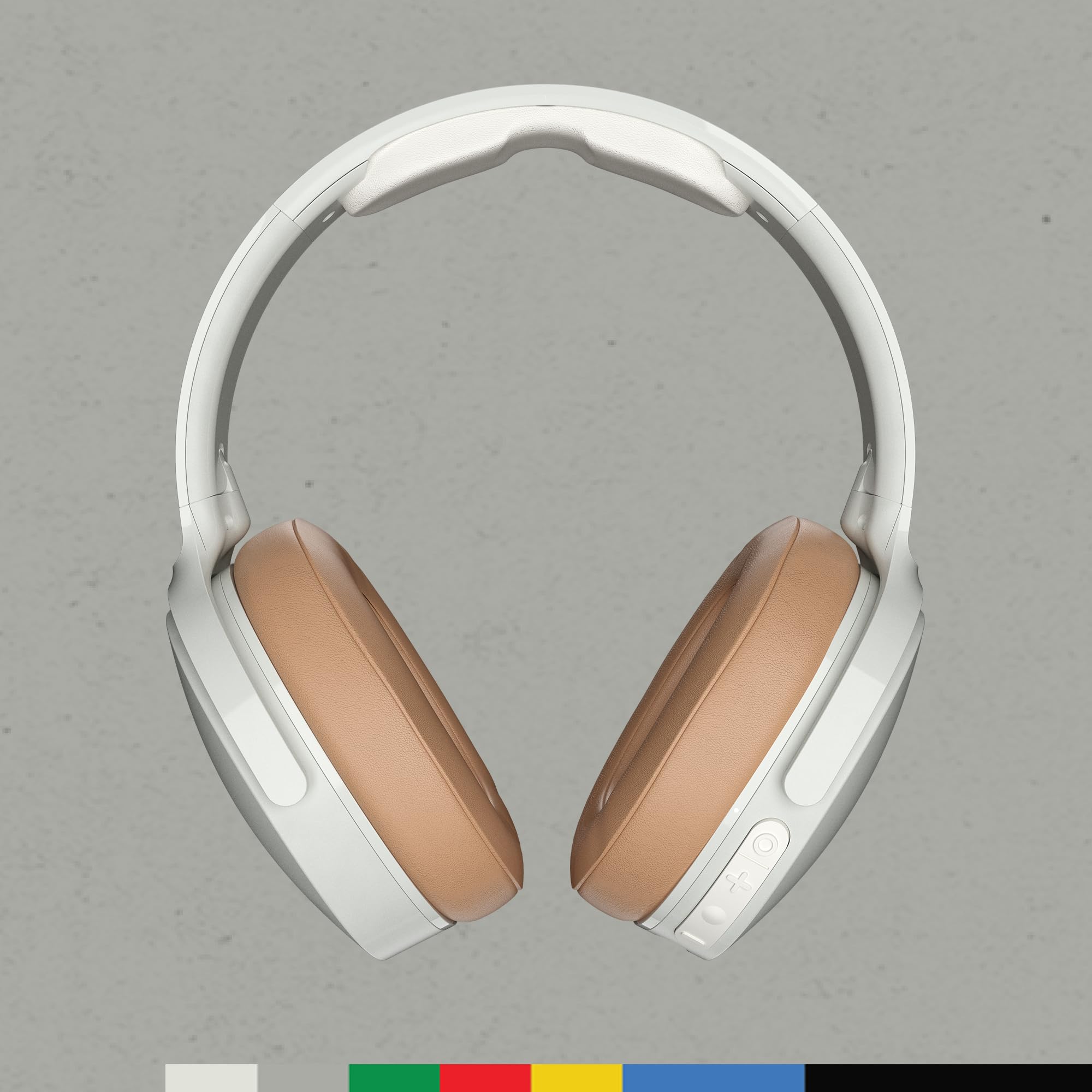 Skullcandy Hesh ANC Wireless Over-Ear Headphones with Active Noise Cancelling, 22-Hour Battery, Built-in Mic - Compatible with iPhone, Android & Bluetooth Devices (Mod White) - Perfect for Travel, Workouts & Office Use