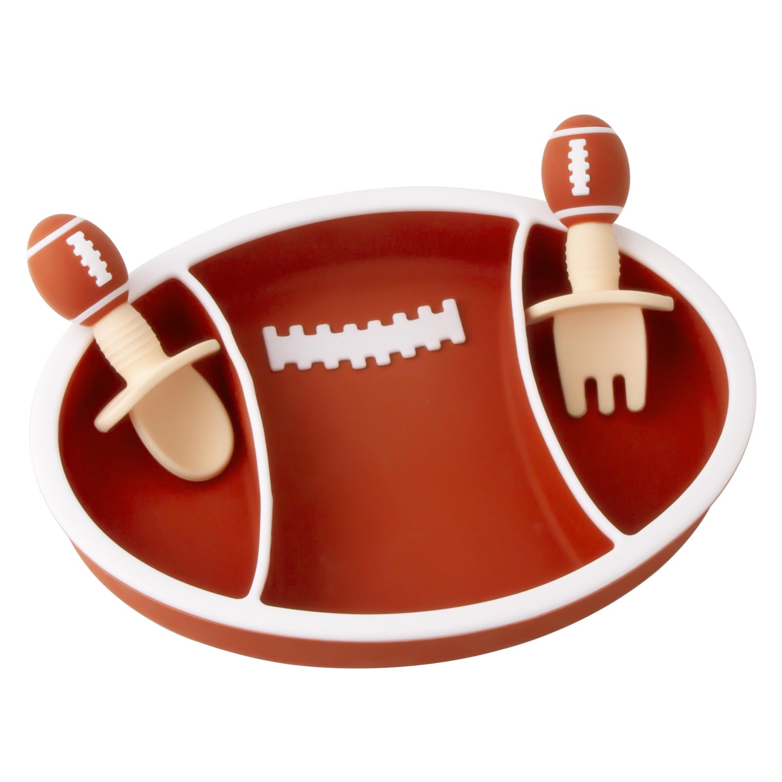 **BPA-Free Silicone Divided Suction Plate for Toddlers – Dishwasher & Microwave Safe Baby Self-Feeding Dish – Perfect for Mealtime, Travel & Daycare**