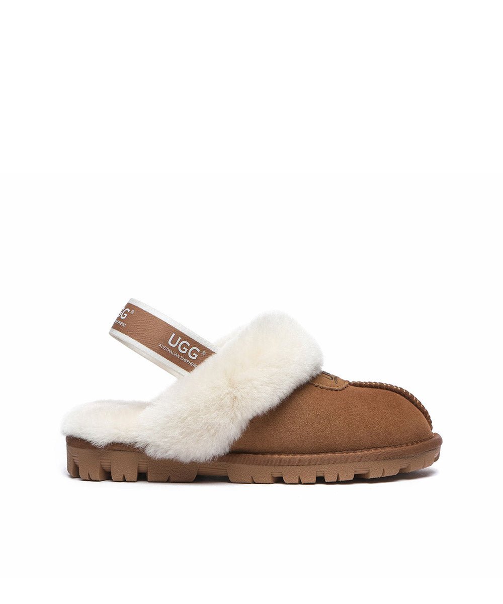 Women's UGG Banded Scuff Slippers - Cozy Indoor/Outdoor House Shoes for Winter Comfort - Perfect for Lounging at Home, Running Errands & Travel
