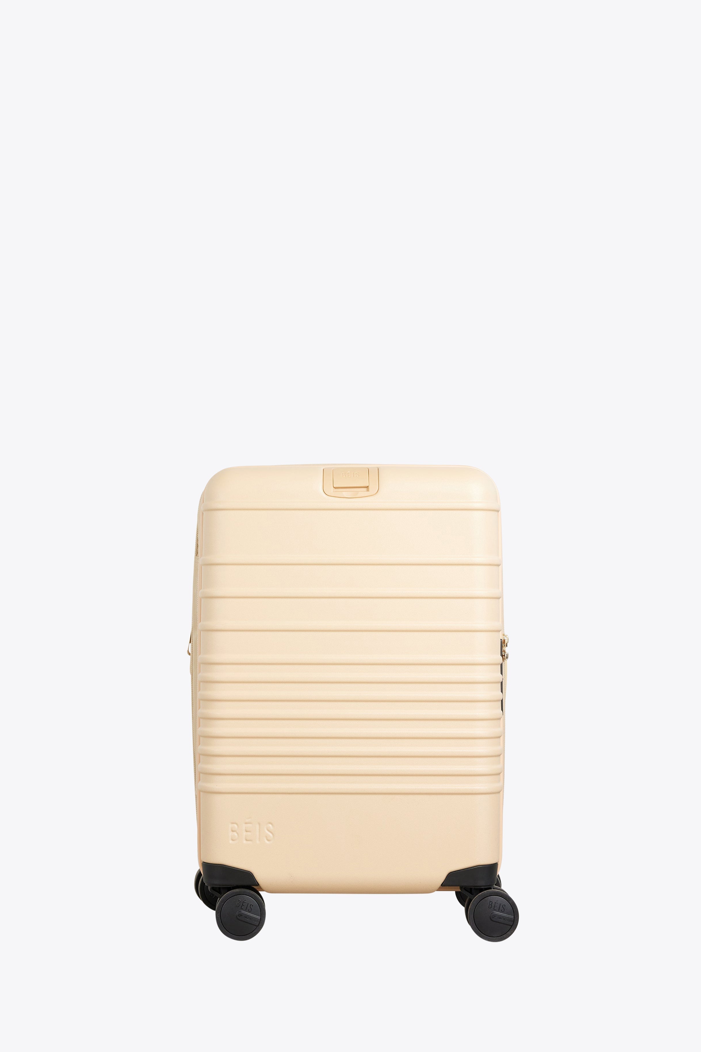 Beige Carry On Roller Luggage - Lightweight & Durable Suitcase for Air Travel, Business Trips & Weekend Getaways