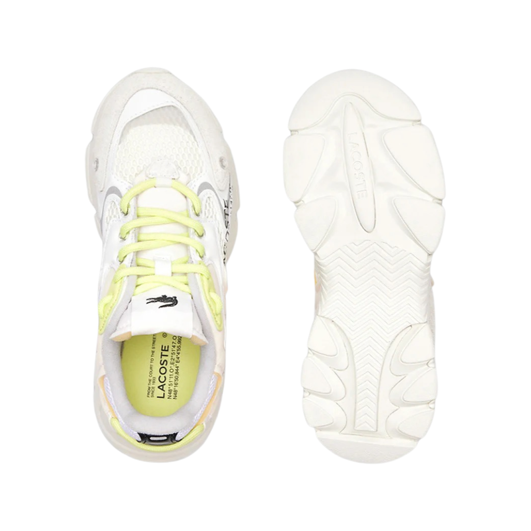 Lacoste Women's L003 NEO 223 Sneakers in Off White, Volt Green & Black - Stylish Casual Shoes for Women | Perfect for Everyday Wear, Work & Outdoor Activities