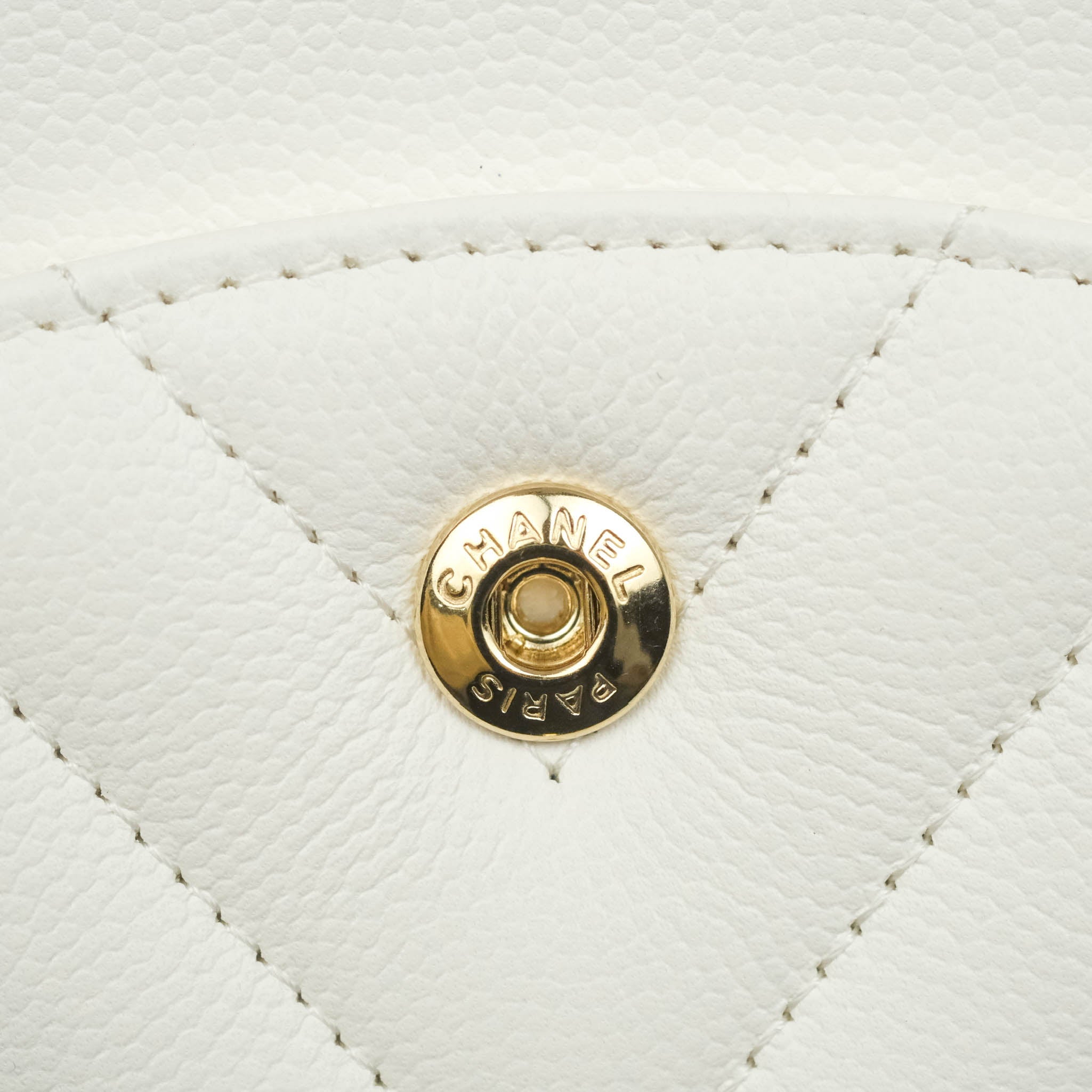 Chanel Chevron Medium/Large Double Flap Bag in White Caviar Leather with Gold Hardware - Perfect for Luxury Everyday Use & Special Occasions