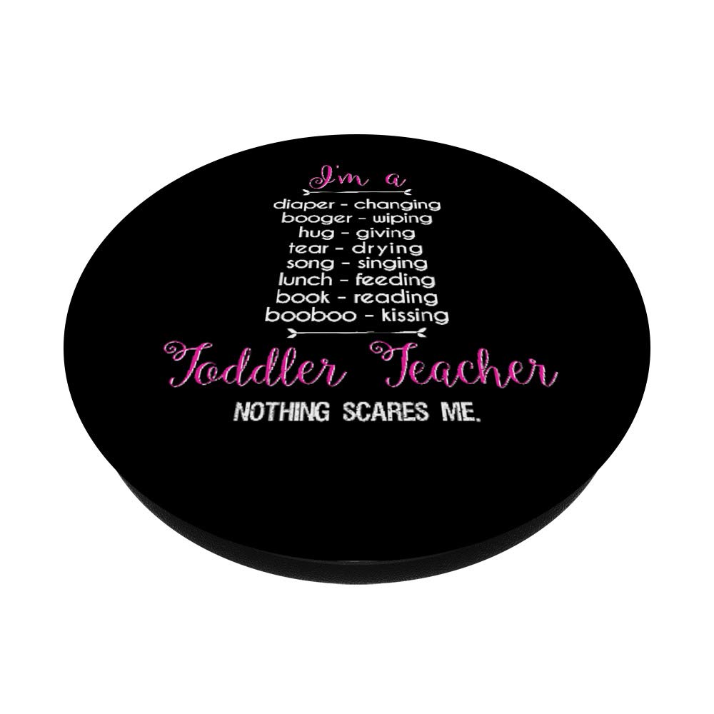 Funny 'I'm a Toddler Teacher' Preschool Teacher PopGrip - Swappable Phone Grip for iPhone & Android - Perfect Gift for Educators & Daycare Workers - Use at School, Classroom or Teacher Appreciation Events