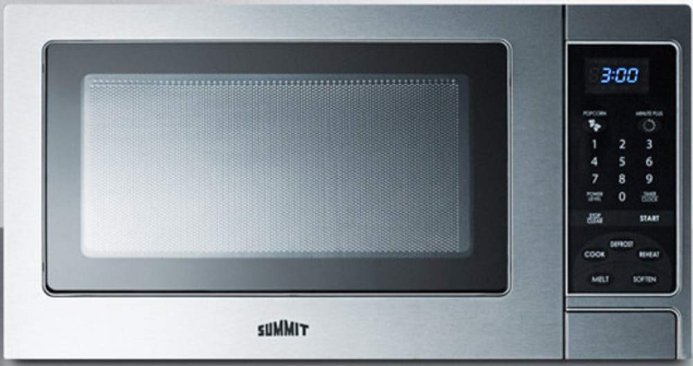 Summit SCM853 19-Inch Compact Stainless Steel Microwave Oven - Perfect for Small Kitchens, Dorms, and Office Spaces