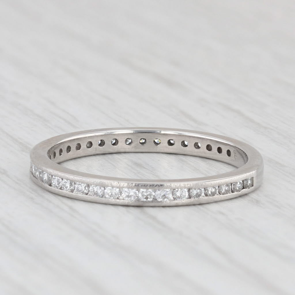 0.36ctw Diamond Wedding Band 900 Platinum Stackable Ring for Women - Elegant Bridal Jewelry for Anniversary, Engagement & Everyday Wear
