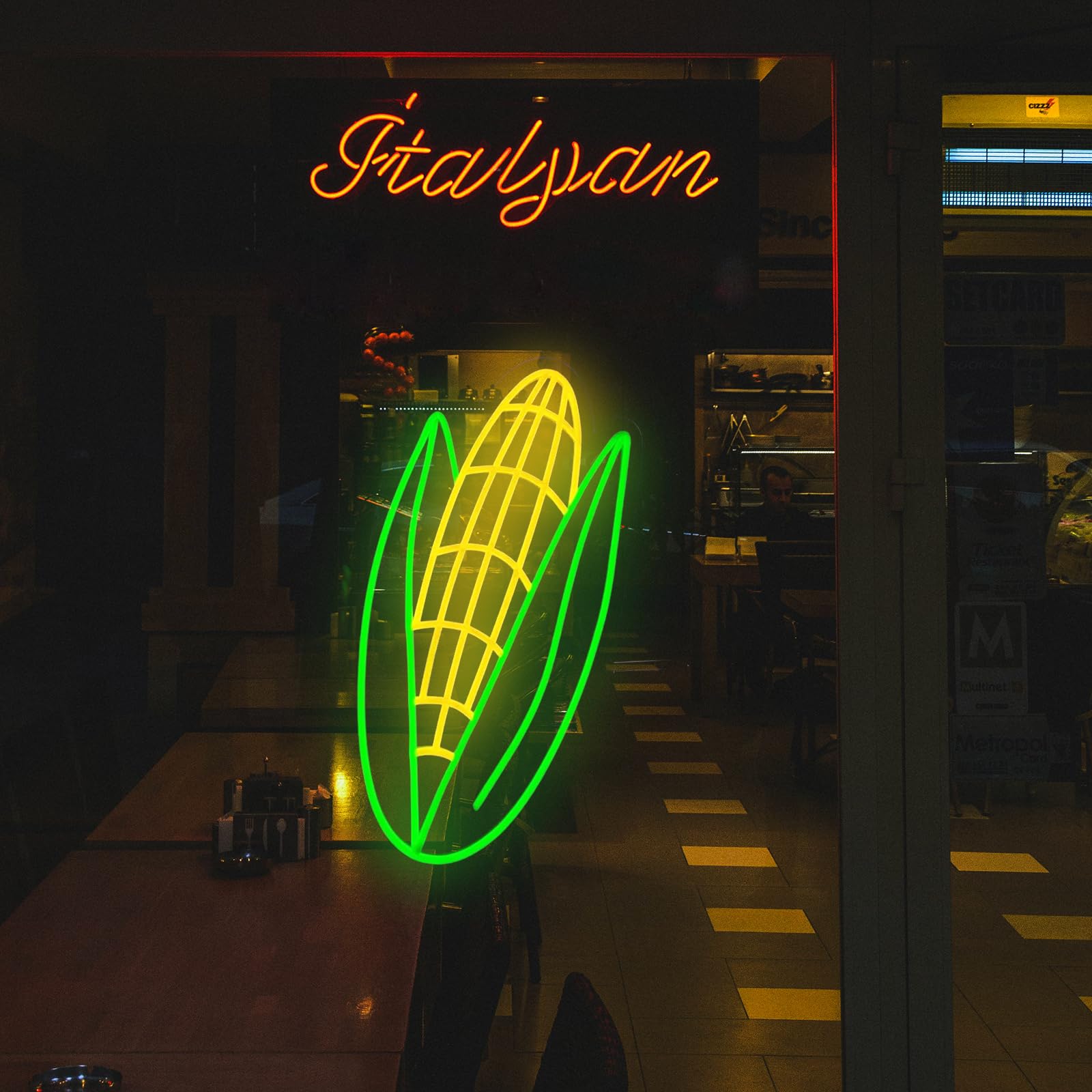 Corn Neon Sign - LED Wall Decor for Home, Game Room, Kitchen & Restaurant - 38cm Vegetable-Themed Lighting - Perfect for Farmhouse, Bar & Party Decorations