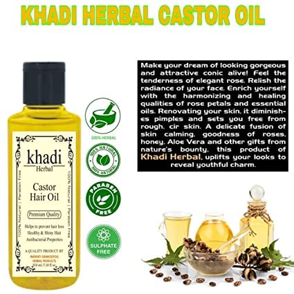 Pure & Virgin Grade Herbigiri Cold Pressed Castor Oil - 210ml for Hair Growth, Skin Care & Eyelash Treatment | Natural Remedy for Dry Scalp, Thinning Hair & Wrinkles | Perfect for DIY Beauty Recipes & Massage Therapy