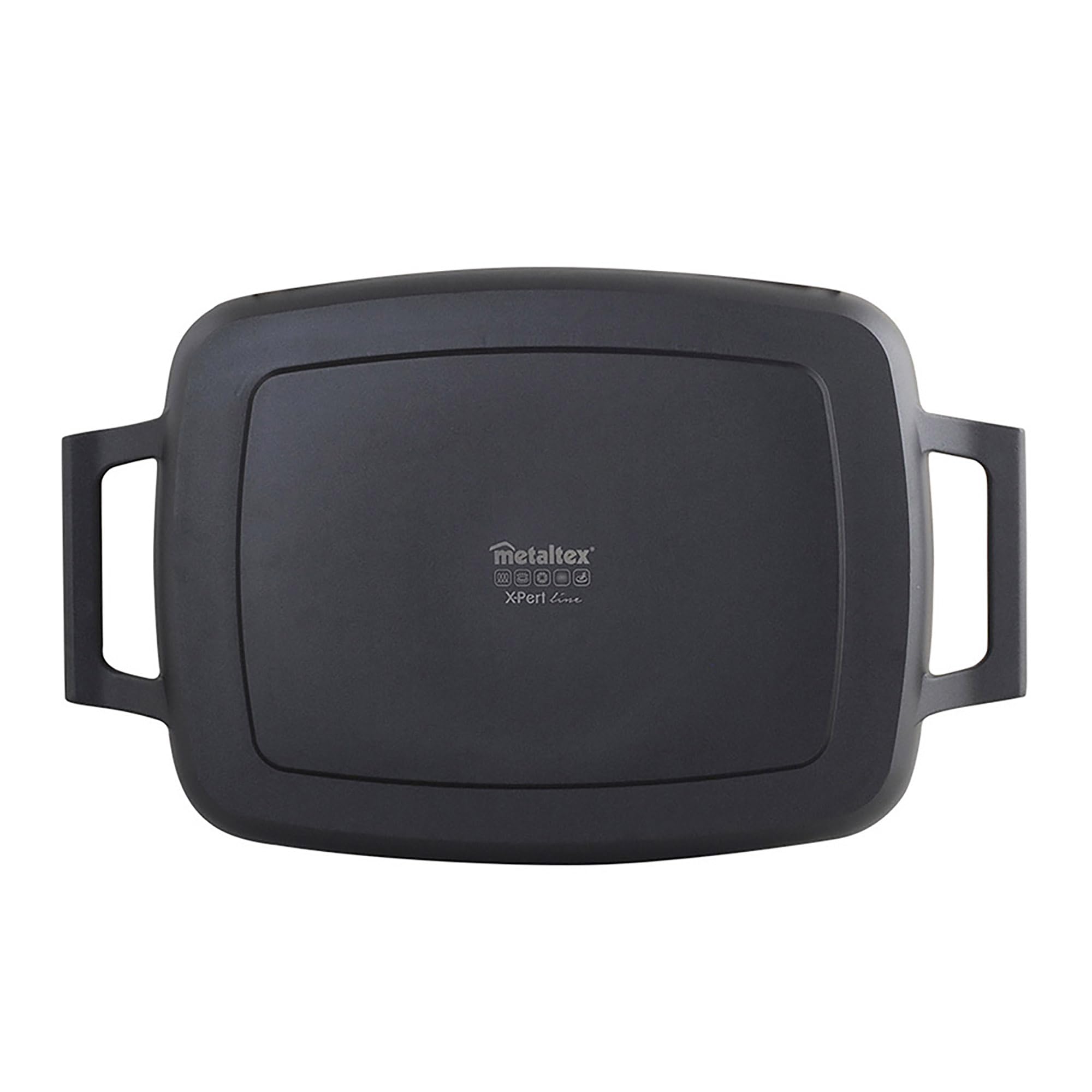 Premium Metaltex Black Grill Griddle 47 x 29 Inch - Heavy Duty Non-Stick BBQ Grill Pan for Outdoor Cooking, Camping & Backyard Parties