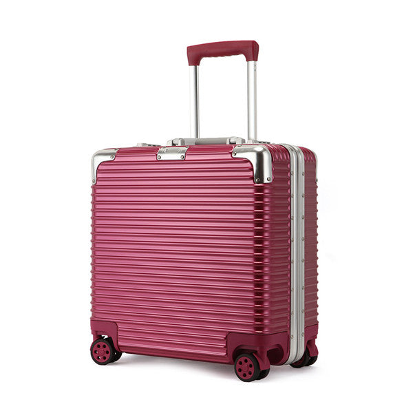 18 Inch Aluminum Rolling Luggage - Airline Approved Carry-On Suitcase for Business Travel & Computer Laptop Trolley Case | Perfect for Business Trips, Weekend Getaways & Office Commutes