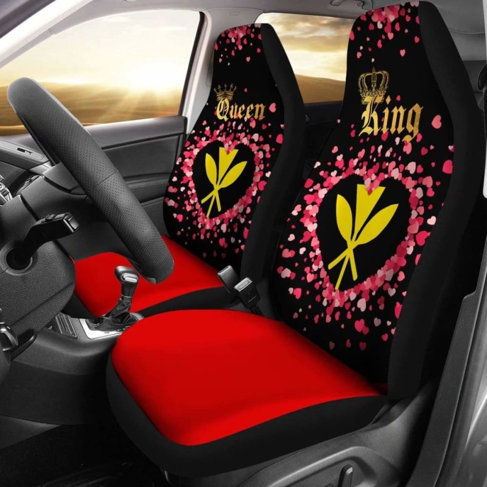 Premium Hawaiian Kanaka Maoli Car Seat Covers - Universal Fit for Couple, King & Queen Size Vehicles - Durable & Stylish Protection for Cars, Trucks & SUVs - Perfect for Road Trips, Daily Commutes & Beach Adventures