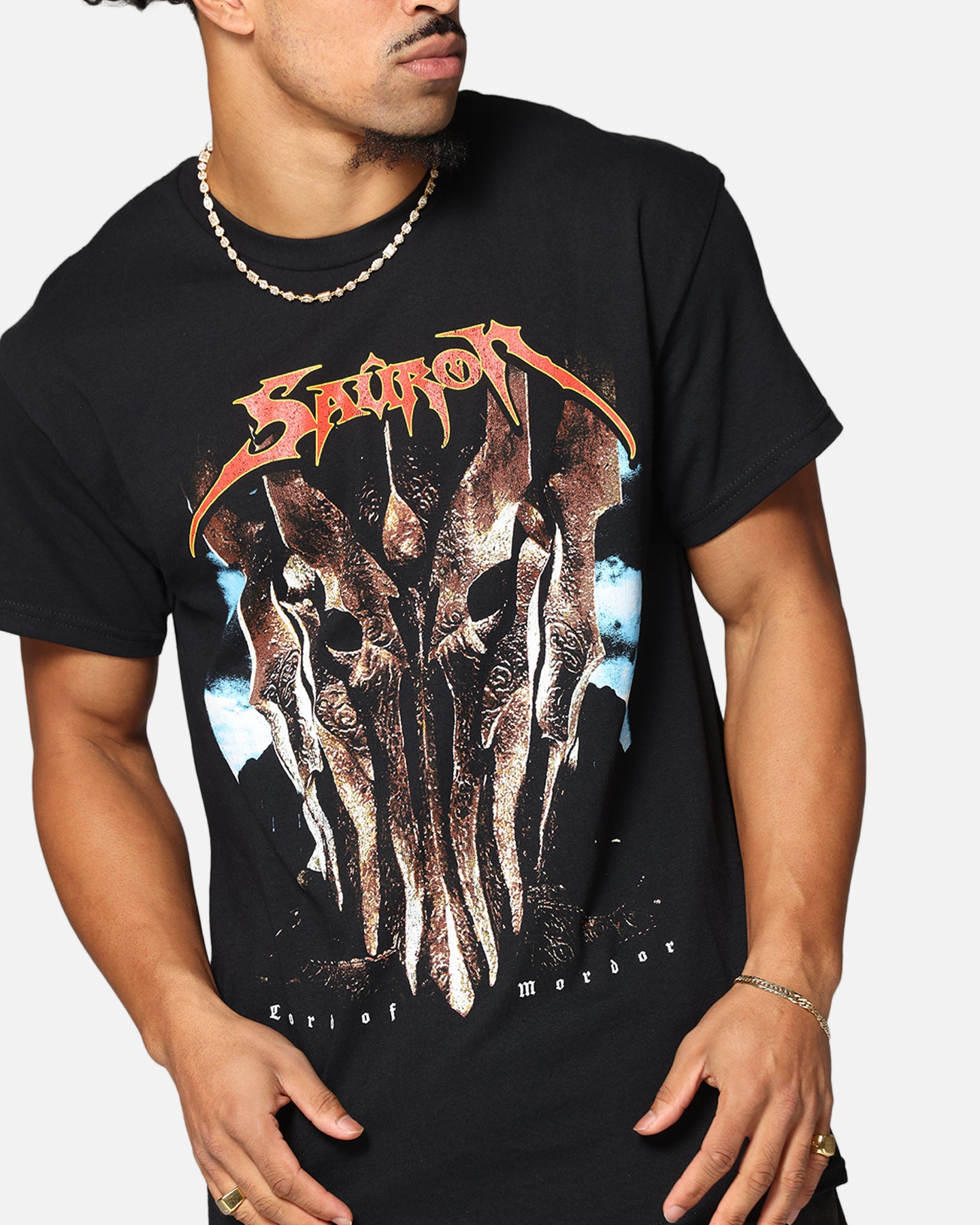 American Thrift The Lord of The Rings Sauron Graphic T-Shirt - Black Cotton Tee for Men & Women - Perfect for Cosplay, Movie Nights & LOTR Fan Gifts
