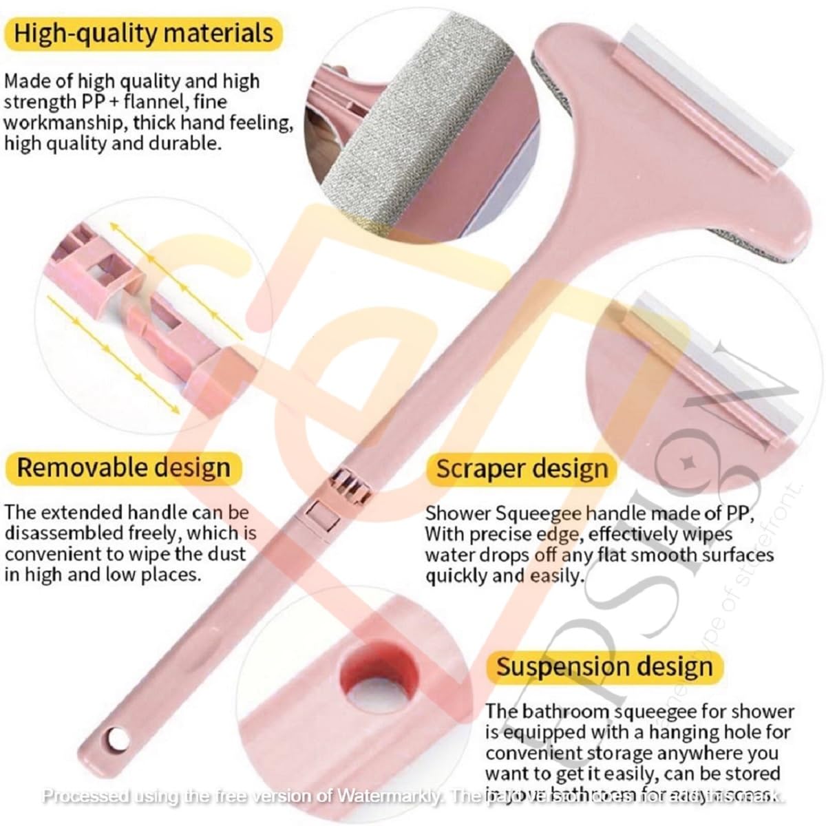 Epsilon 2-in-1 Mesh & Window Cleaning Brush with Extended Handle - Double-Sided Screen Cleaner, Net Wiper for Home & Office - Perfect for Windows, Screens, Patio Doors & Pool Enclosures (Pack of 1)
