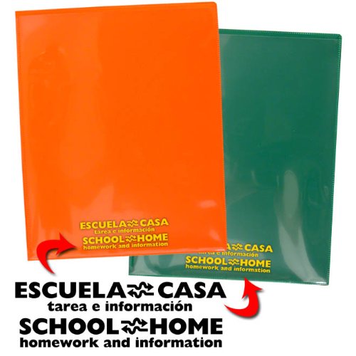 StoreSMART® Plastic Archival Folders - 24-Pack, 4 Each of 6 Bright Colors - School & Home Organization - Spanish/English Bilingual - Made in USA (SH900PCP6SPAN-4) - Perfect for Document Storage, Classroom Supplies & Office Filing