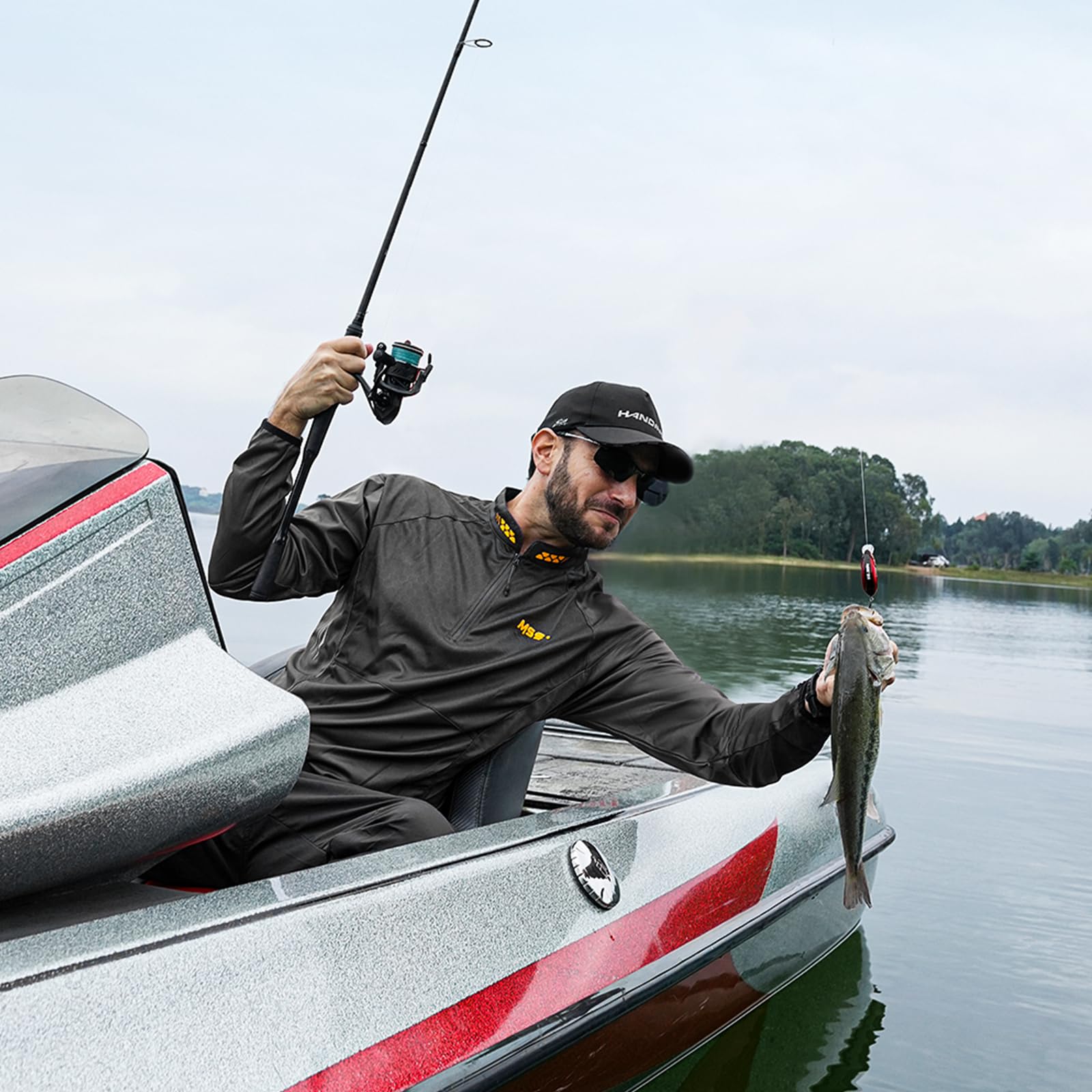 Serenity Lightweight One Piece Bass Fishing Rod - Seaguide LS Ring Guides, 40-Ton Carbon Fiber Blank, Full Carbon Monocoque Grip - High Sensitivity Spinning & Casting Rod for Freshwater & Saltwater Fishing - Perfect for Bass, Trout, and Walleye Anglers