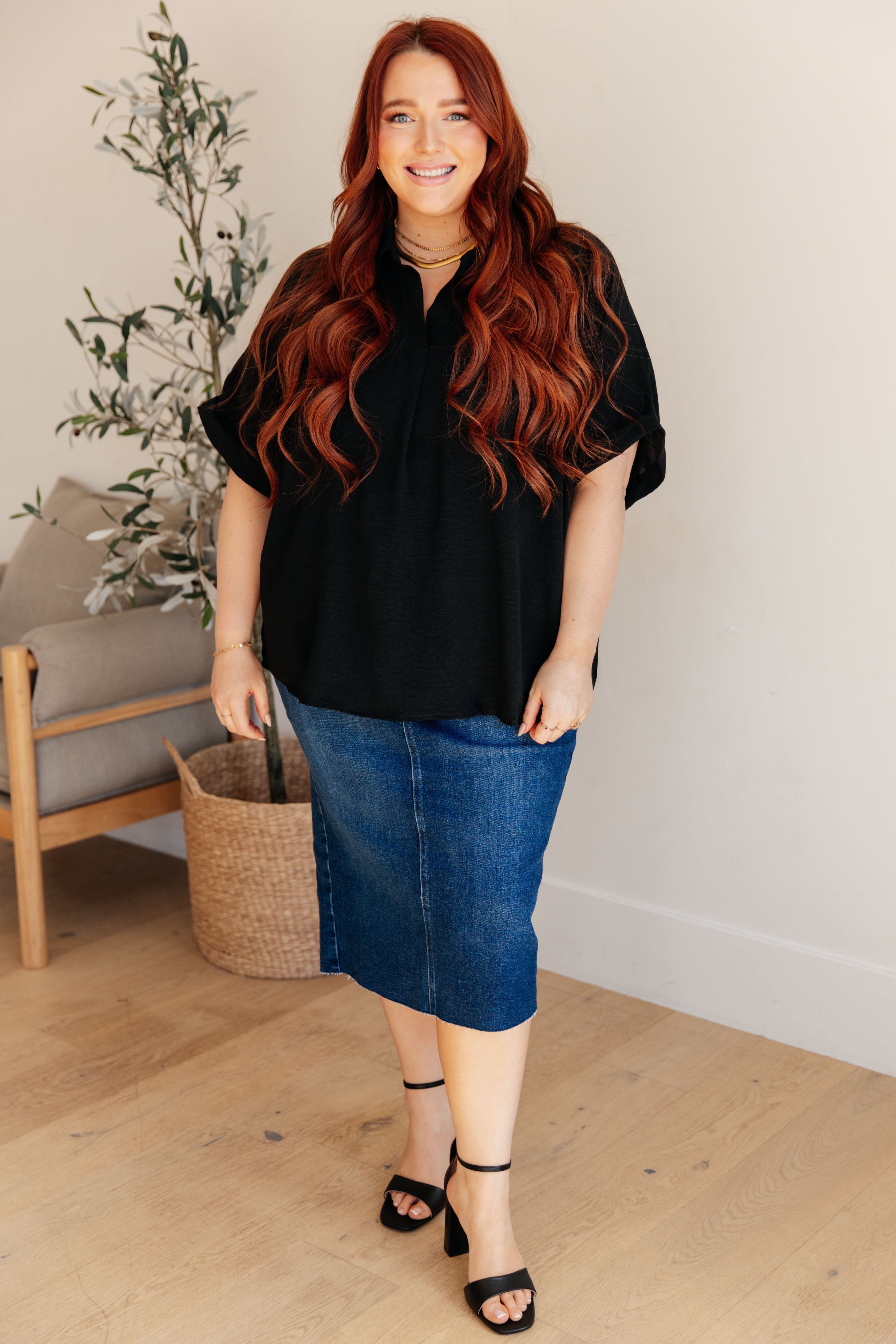 Because I Said So Black Dolman Sleeve T-Shirt - Casual Women's Top for Everyday Wear, Work & Weekend Outfits