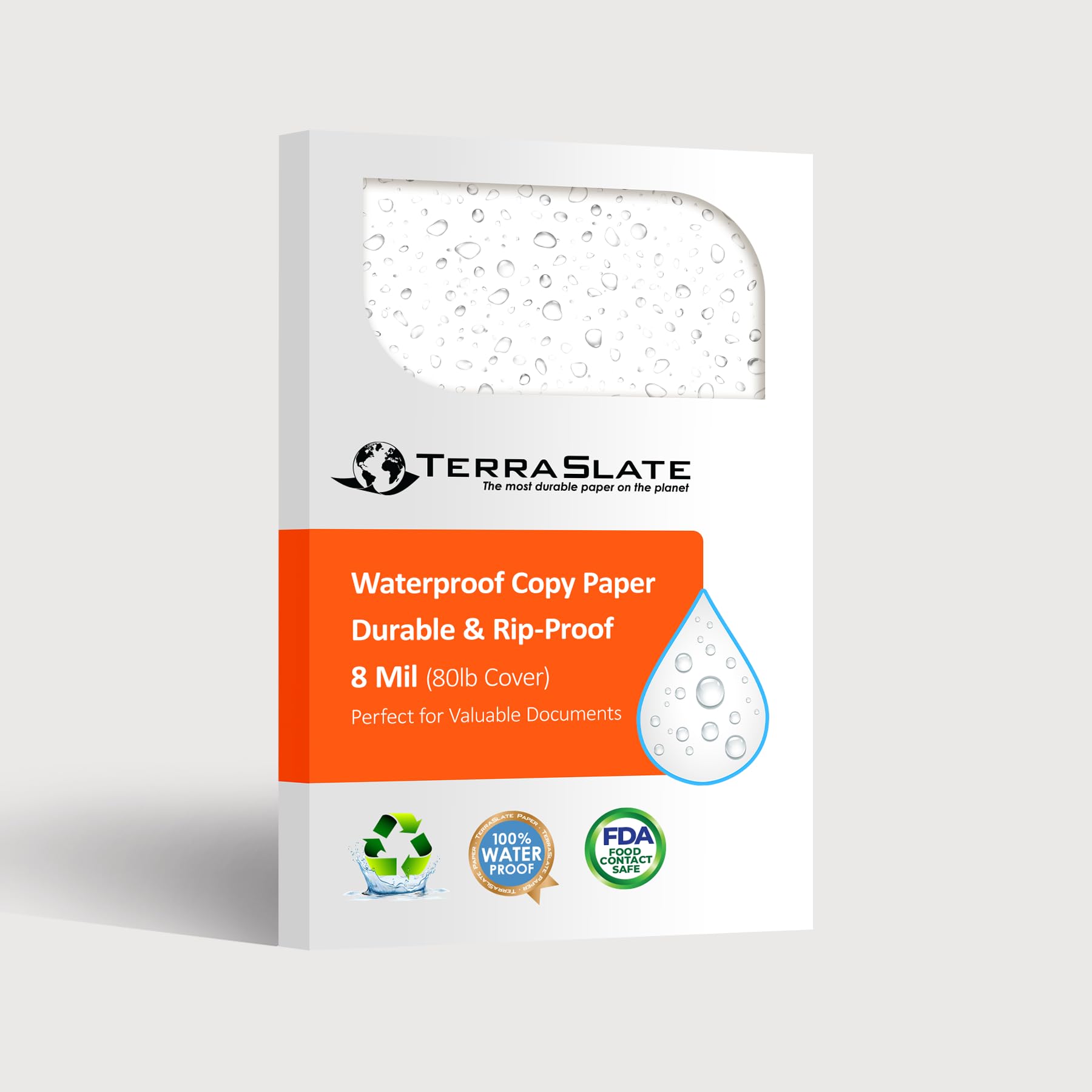 TerraSlate 8 MIL Waterproof Printer Paper - 8.5