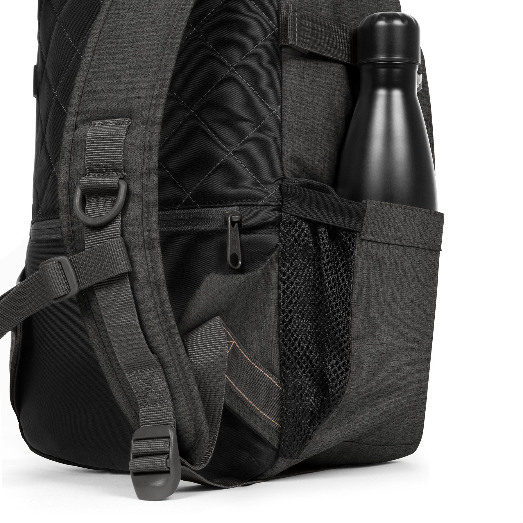 Eastpak Smallker CS Backpack - Stylish Black Denim for School, Work & Travel | Durable Laptop Bag with Padded Shoulder Straps