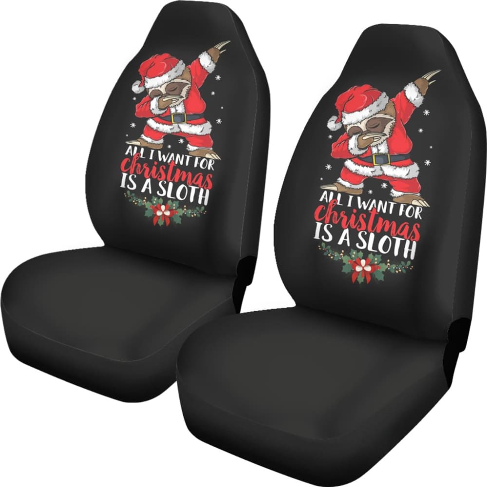 Funny Sloth Car Seat Covers - Christmas Gift Idea for Animal Lovers | Perfect for Holiday Road Trips & Car Decorations