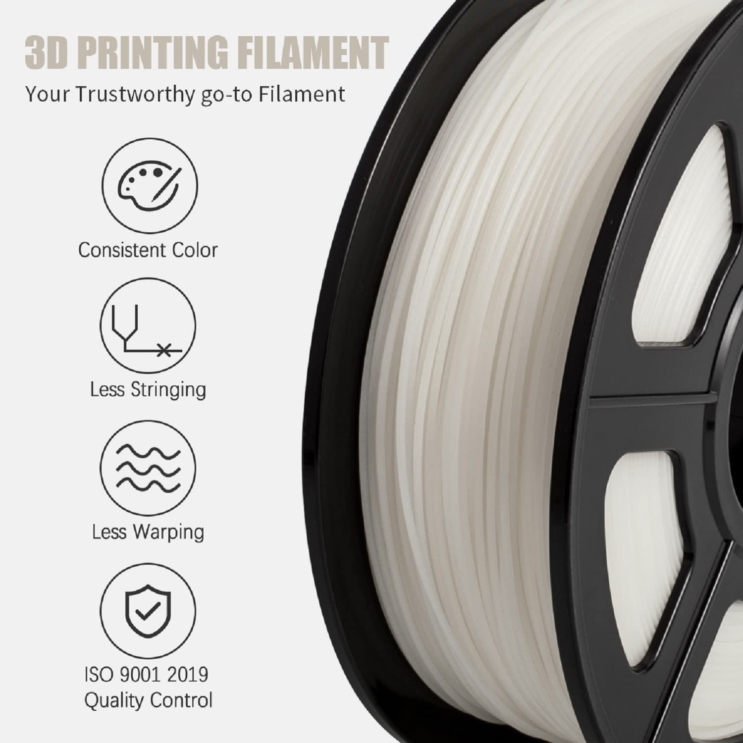 Glow in The Dark 3D Printer Filament - 1.75mm PLA Galaxy Blue 1kg Spool for Nighttime Prints, Cosplay Props & DIY Projects