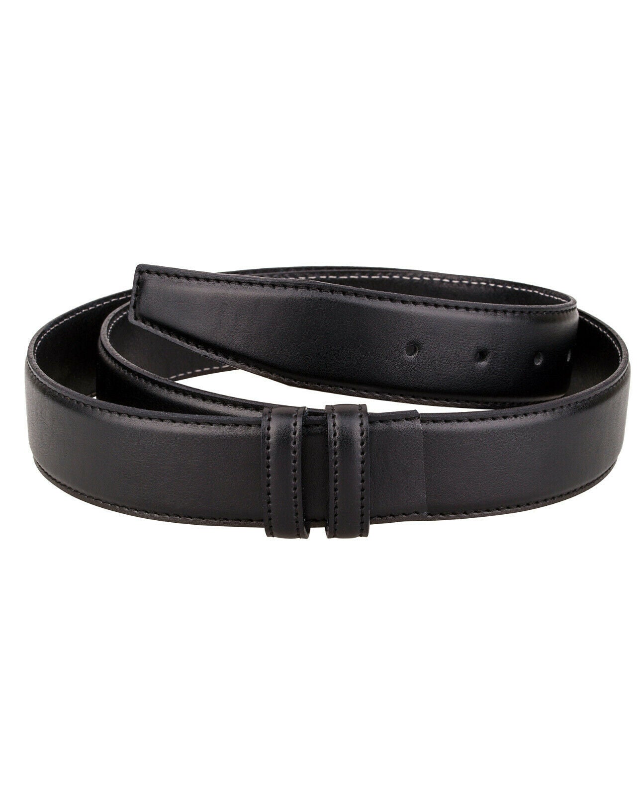 Montblanc Replacement Belt Strap - 35mm Genuine Black Leather Stitched Band for Men | Perfect for Business, Casual & Formal Wear