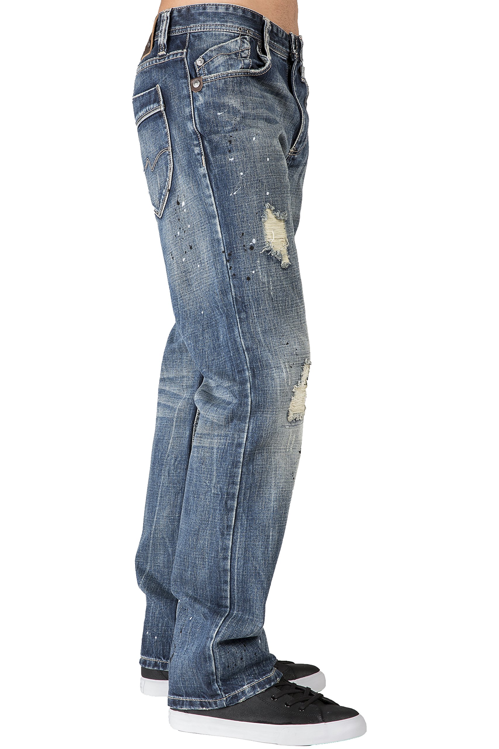 Level 7 Men's Slim Straight Premium Denim Jeans - Handcrafted Artisan Wash | Comfortable & Stylish for Casual Wear, Office & Night Out