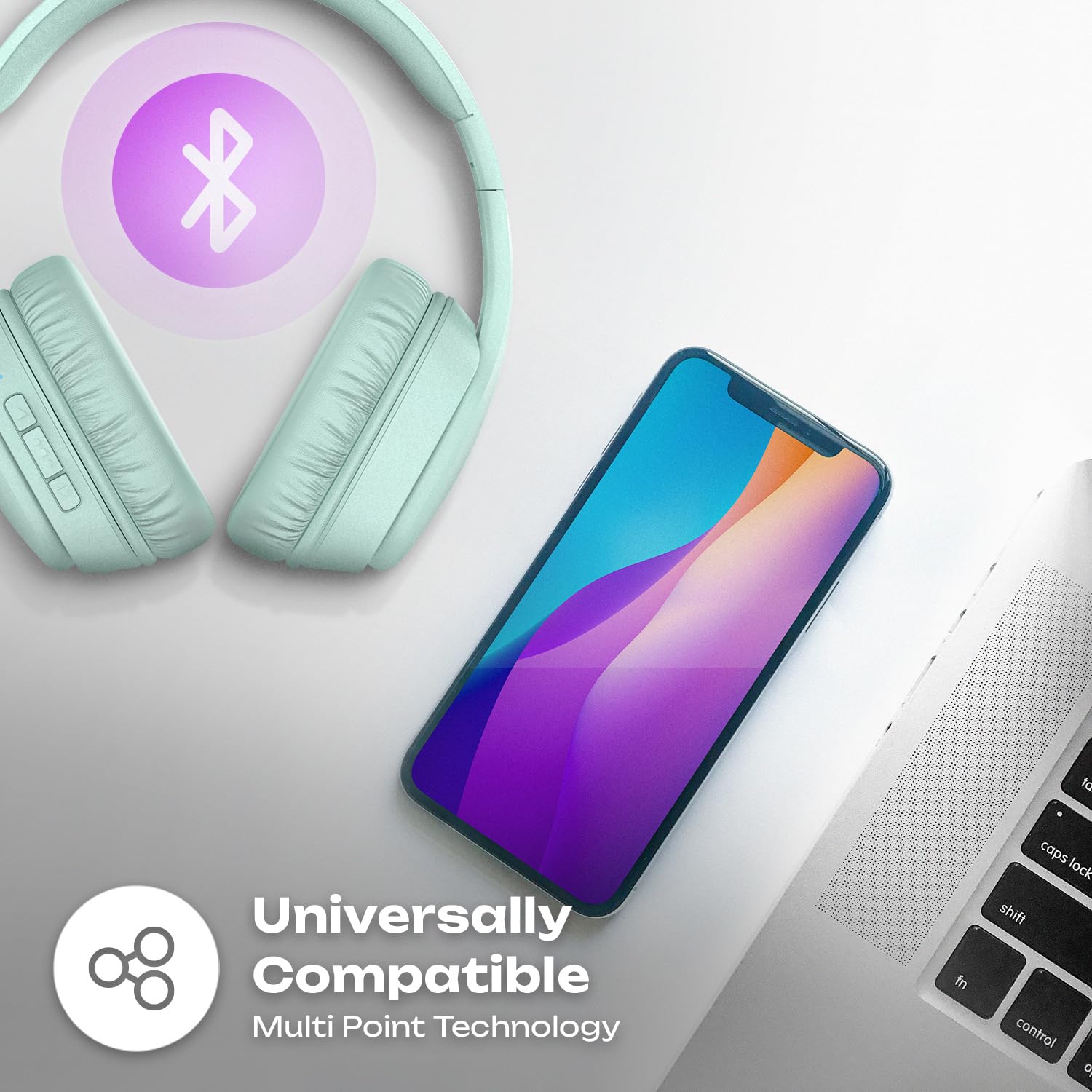 PowerLocus Bluetooth Over-Ear Headphones Wireless with Microphone - 50H Playtime, Foldable Design, Deep Bass & Hi-Fi Stereo Sound - Perfect for Travel, Gaming, Work Calls & Music Listening (PC/Phone Compatible)