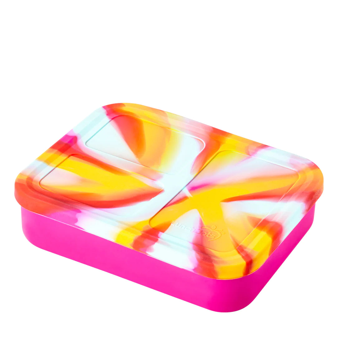 LunchBots Build A Bento Large Platinum Silicone Bento Box - Eco-Friendly Food Container for Adults & Kids - Perfect for School, Work, Picnics & Travel