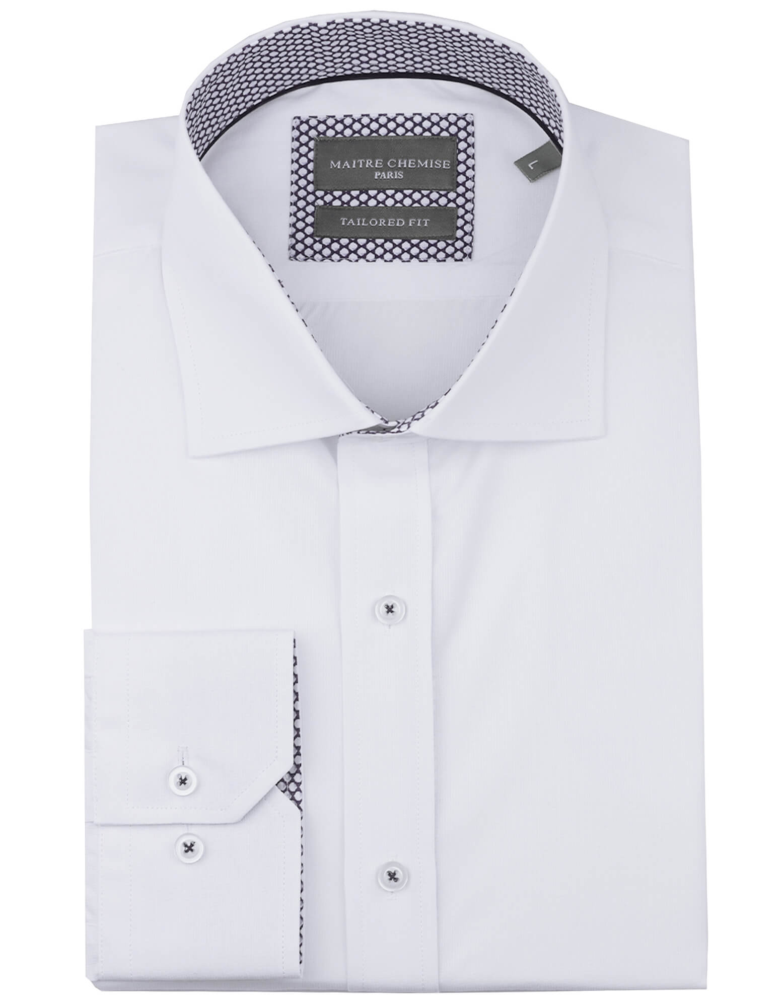 Maitre Chemise Rouen Textured Cotton Shirt for Men - Classic White Casual Button Down Shirt | Perfect for Office, Date Night & Business Casual Outfits