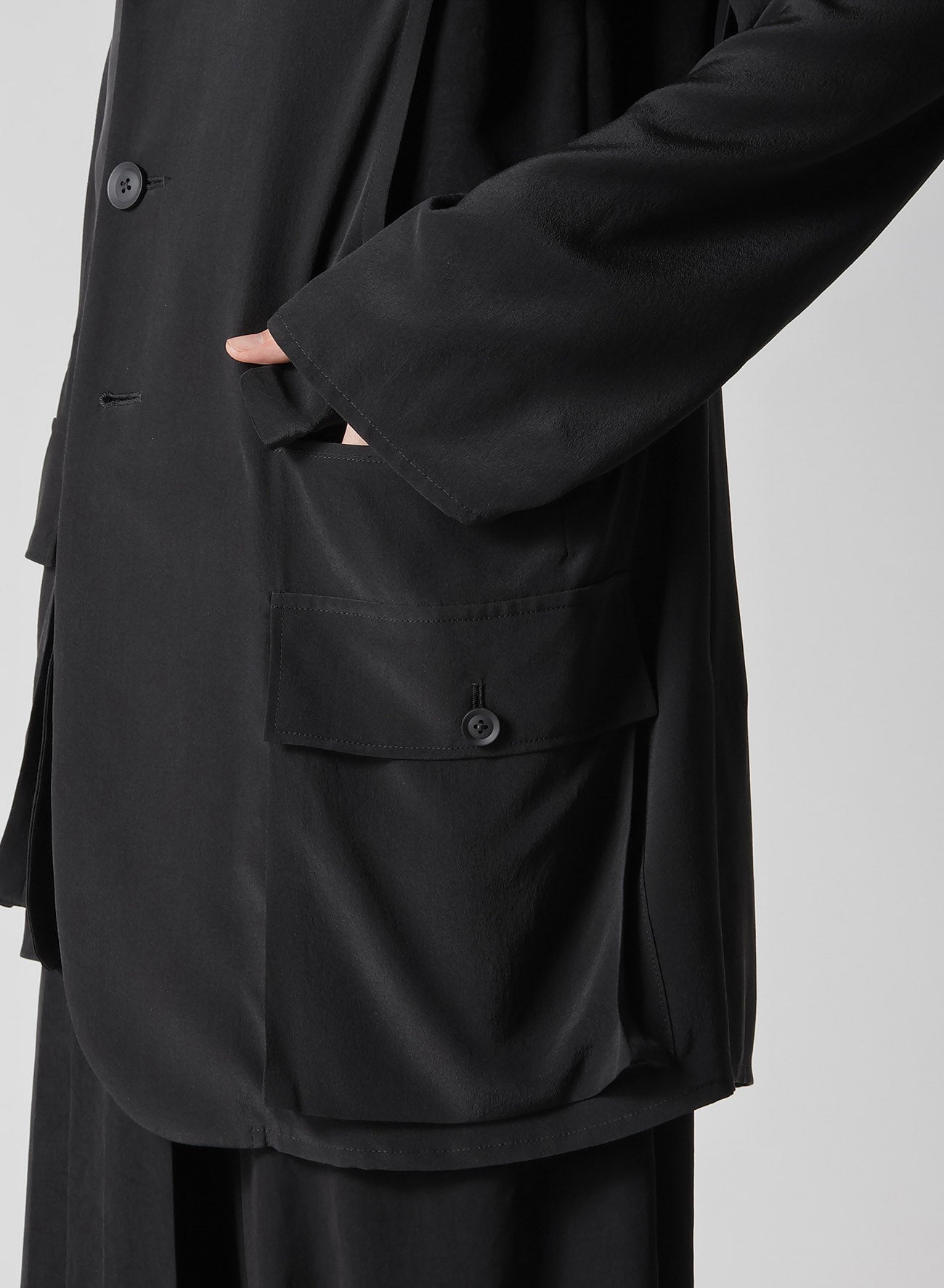 16M Crepe de Chine Side Opened Jacket - Elegant Women's Blazer for Office, Party & Evening Wear | Lightweight & Comfortable