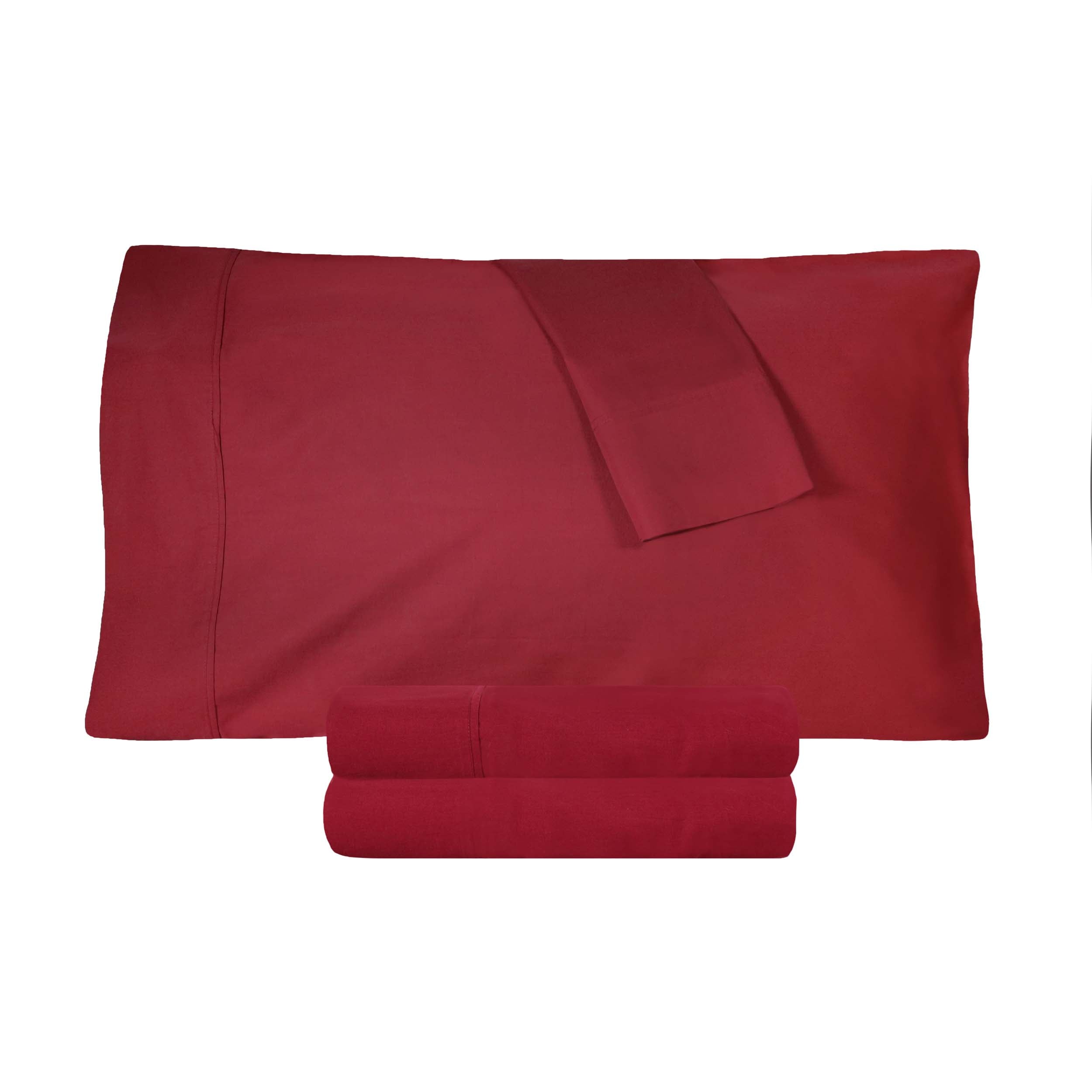 300 Thread Count Cotton Percale Solid Deep Pocket Bed Sheet Set - Queen Size, Soft & Breathable Luxury Sheets for Comfortable Sleep - Perfect for Master Bedroom, Guest Room or Vacation Home