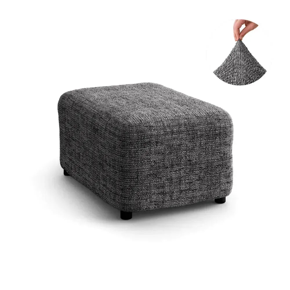 Medium Ottoman Slipcover - Microfiber Printed Collection - Perfect for Living Room, Bedroom & Home Decor