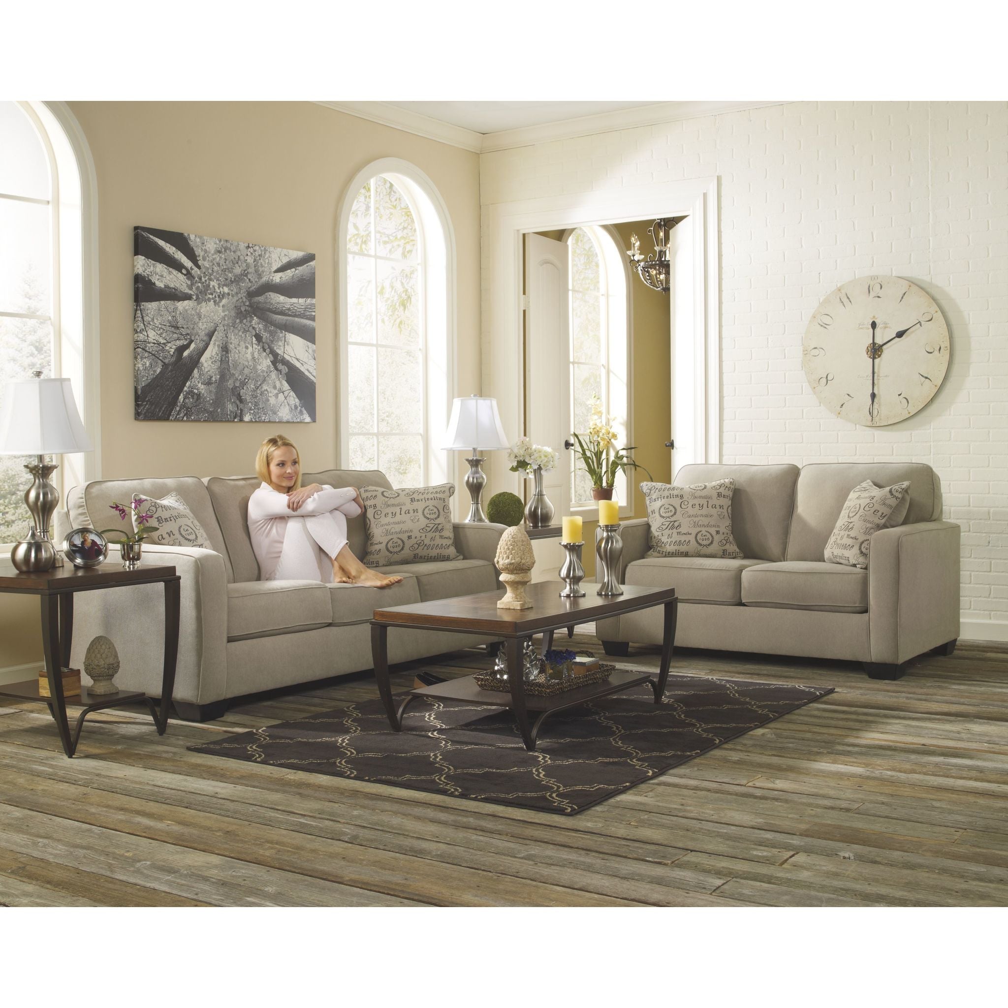 Alenya Sofa - Modern 3-Seater Fabric Couch for Living Room, Comfortable and Stylish Home Furniture - Perfect for Family Gatherings, Movie Nights, and Relaxing
