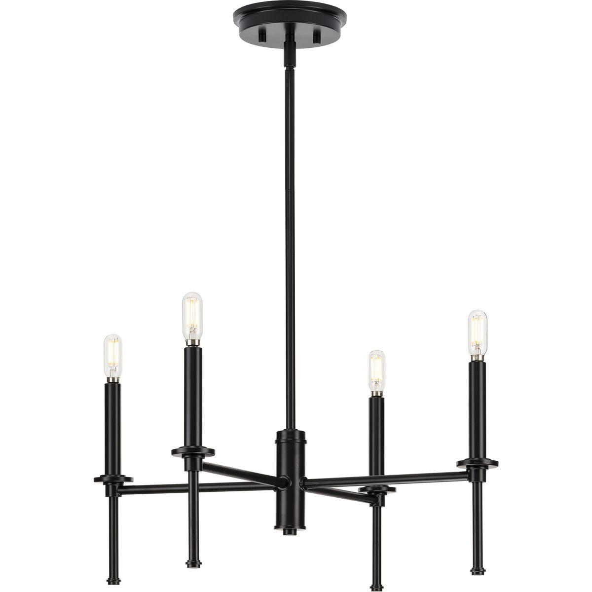 Elara Collection 4-Light Chandelier - Modern Crystal Ceiling Light Fixture for Dining Room, Living Room & Bedroom Decor