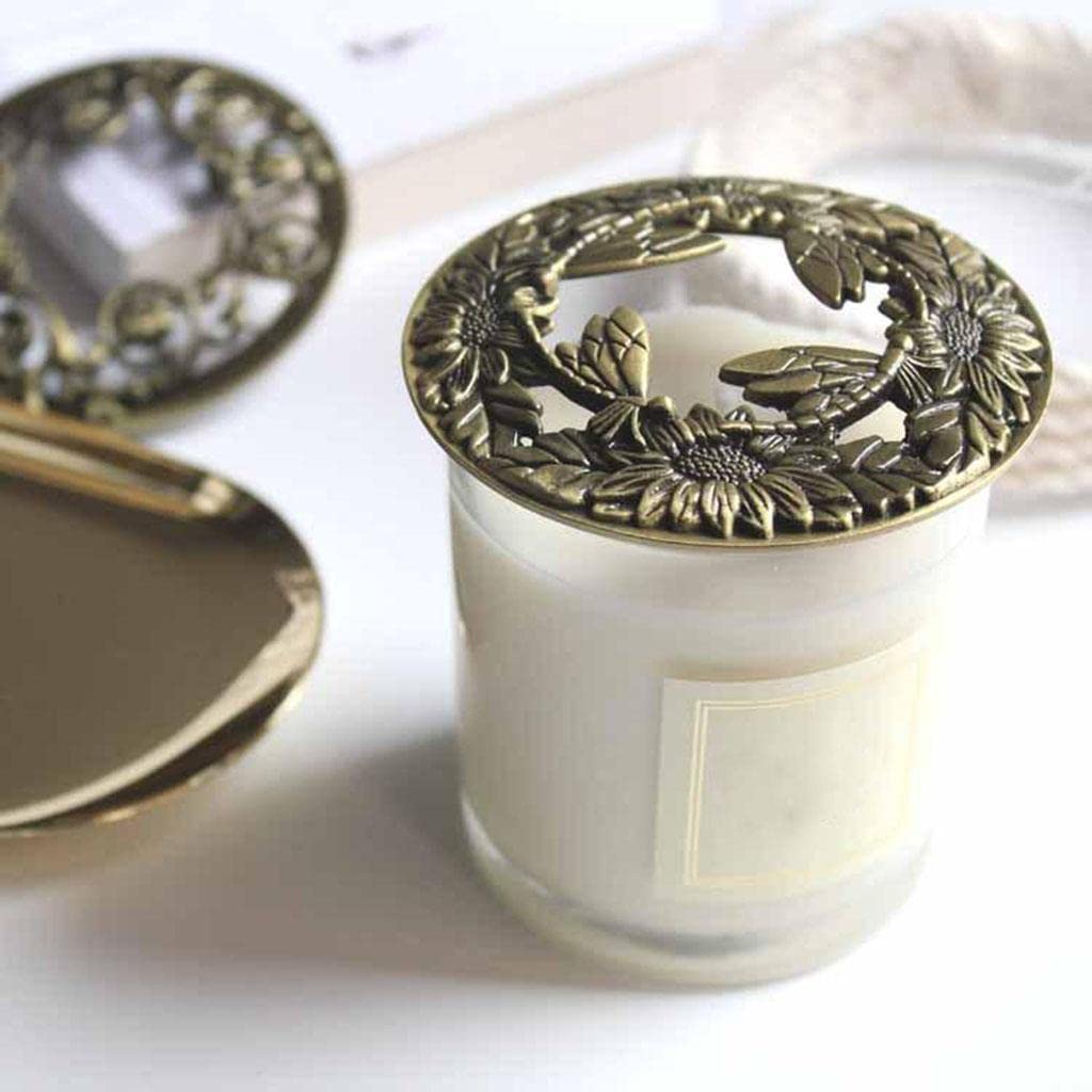 Dragonfly Lid Jar Candle Topper - Even Burning Candle Cover for Home Decor Accessories | Perfect for Mason Jars, Candle Shades & Sleeves | Ideal for Living Room, Bedroom & Wedding Decor