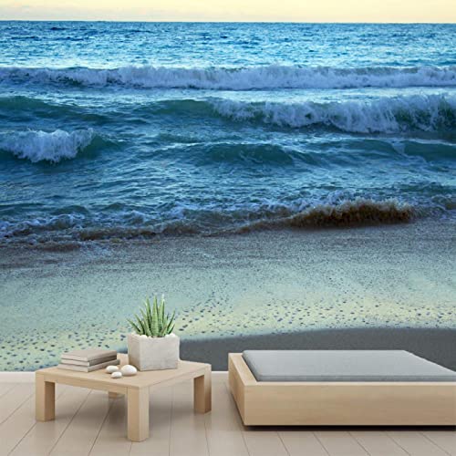 Ocean Water 3D Wall Murals - PVC Self-Adhesive Peel and Stick Wallpaper - Waterproof Removable Poster for Bedroom, Living Room, Office Decor - 110