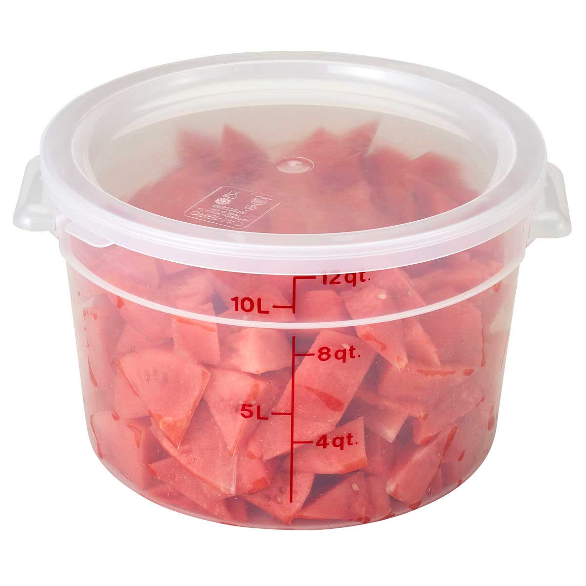 Cambro RFSC12PP190 Round Storage Lid - Translucent Food Container Cover for 12, 18 & 22 qt - Perfect for Commercial Kitchens, Restaurants & Food Prep Storage
