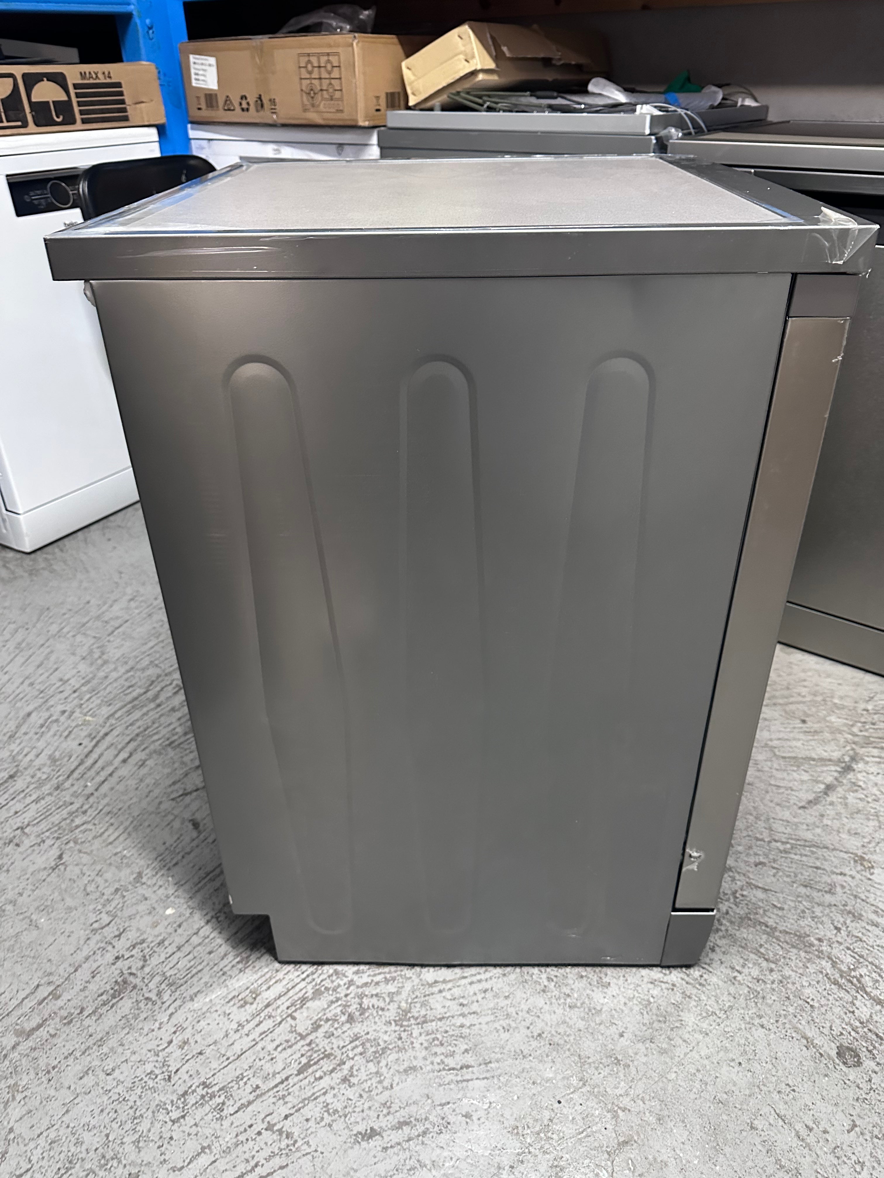 Beko 60cm Freestanding Dishwasher - 16 Place Settings, Platinum Steel Finish, Energy Efficient (Model BDFB1630X) [Factory Second] - Perfect for Small Kitchens, Apartments & Open-Plan Living Spaces