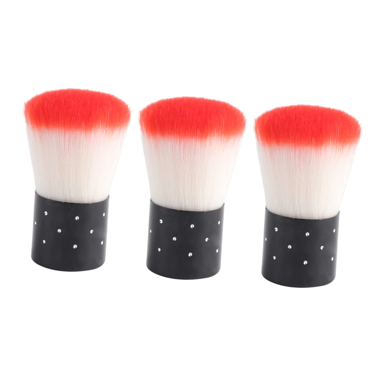 FOMIYES 3pcs Mushroom Brush Cleaner for Acrylic Nails - Kabuki & Powder Brush Set for Nail Salon & Home Use