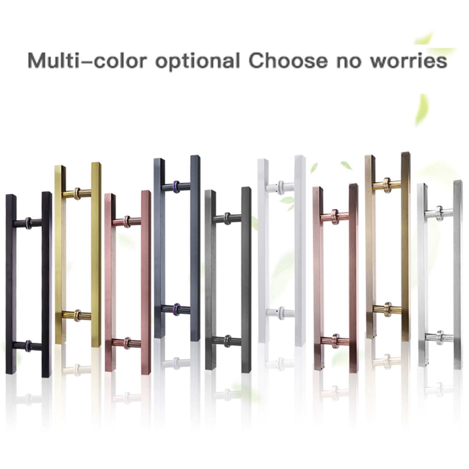Heavy Duty Stainless Steel Sliding Barn Door Handle - T Bar Shower Pull Push Handles for Bathroom, Glass Shed & Commercial Doors (7 Sizes) - Perfect for Hotels, Offices & Home Use