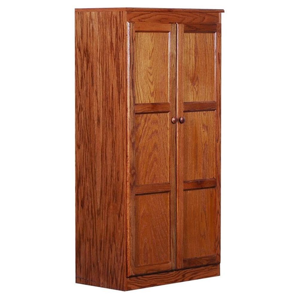 KT613A Oak Wood Storage Cabinet for Office & Pantry - Space-Saving Organizer for Home Office, Kitchen, or Closet Storage