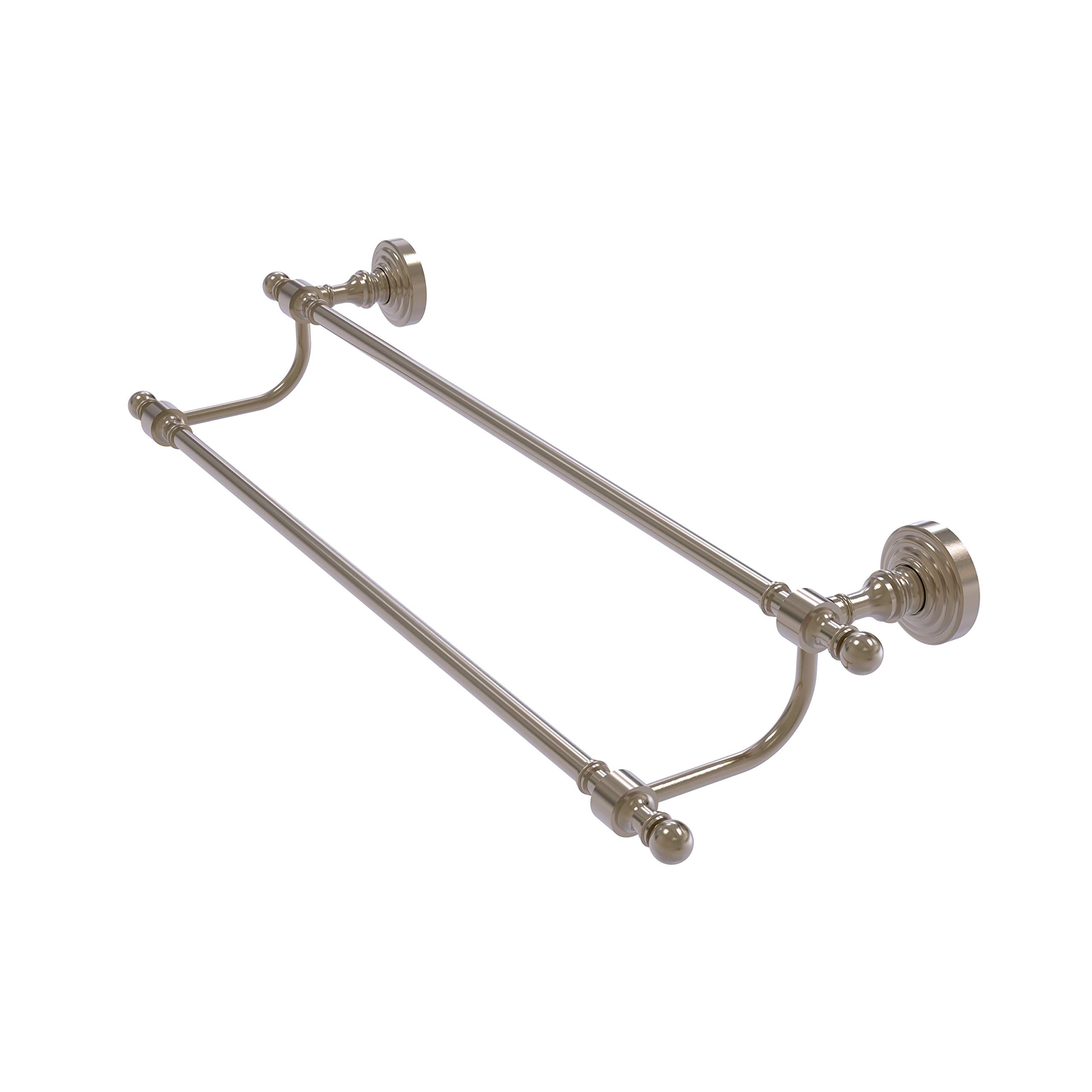 Allied Brass RW-72/30 Retro Wave 30-Inch Double Towel Bar in Antique Pewter - Vintage Bathroom Towel Holder for Spa, Hotel & Luxury Home Decor