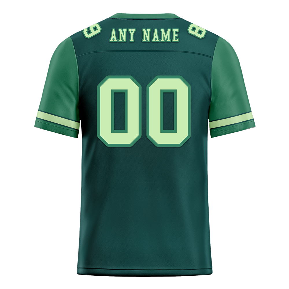 Custom Green & Pink Two-Tone Personalized Authentic Football Jersey FBJ02 - Perfect for Game Day, Team Uniforms, and Sports Fan Gifts