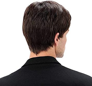 PHKMALL Full BOB Men's Easy Hair Wig - Natural Looking Synthetic Hairpiece for Men | Perfect for Cosplay, Costumes, Daily Wear & Hair Loss Solutions